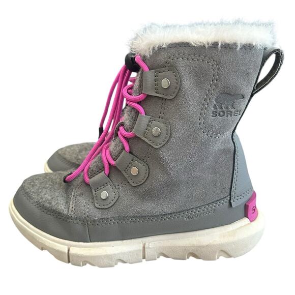 SOREL Kids Explorer Lace Winter Boot 1 - Picture 3 of 8
